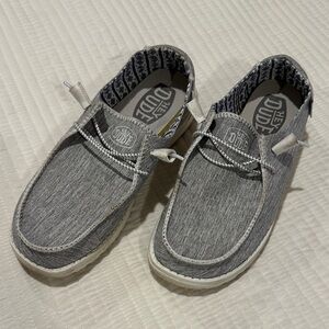 Hey Dude Women's Gray White Melange Slip-On Loafers